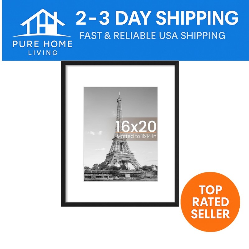 Elegant 16×20 Matted Picture Frame – Versatile Design for Cherished Memories