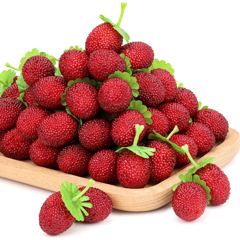 Artificial Raspberry Fake Fruit Decoration Kitchen Cabinet Food Model 30 PCS