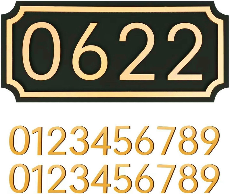 House Numbers for Outside, Address Plaques, Mailbox Numbers, 2 Sets of Numbers f