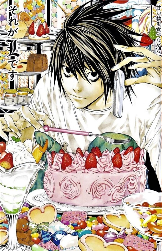 Death Note L Dessert Takeshi Obata Poster print 11"x17" gallery