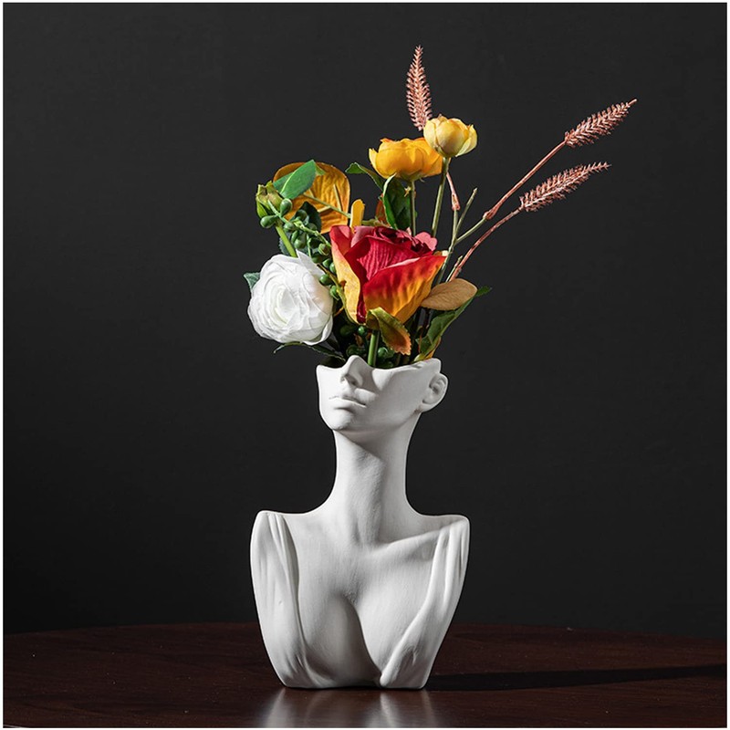 7.56” Head Vase, Face Vase, Body Vase, Bust Statue, Morden Decor, Vases for …