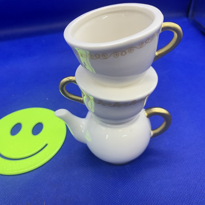 🔥 Tioncy Mini Teacup Bud Vases Antique Vintage Look 5" Wonderland Set Of 2 gallery