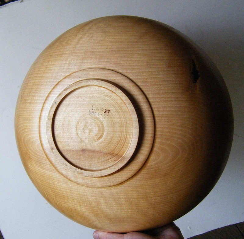 13" Handmade Freeform Live Edge Birch Wood Large Bowl Alaska Artist Buz Blum gallery