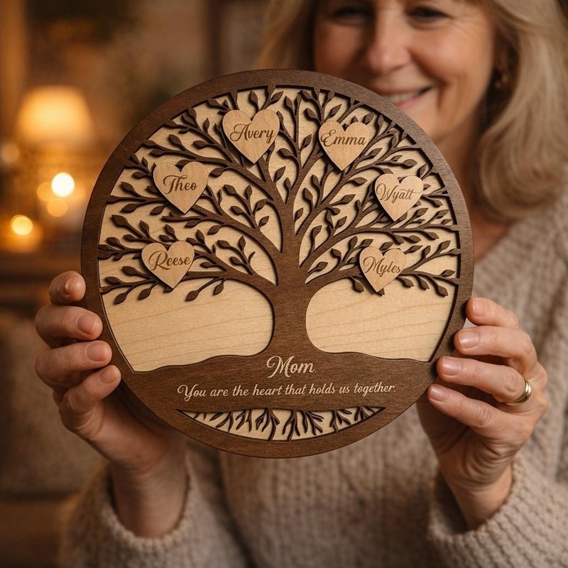Custom Family Sign - Mother’s Day Gift, Mom Birthday Gift, Wooden Sign gallery