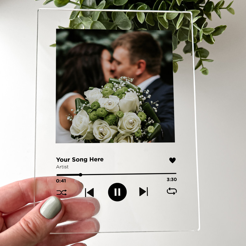 Personalized Picture Song Framed Picture Plaque With Stand Home Decor Gift gallery