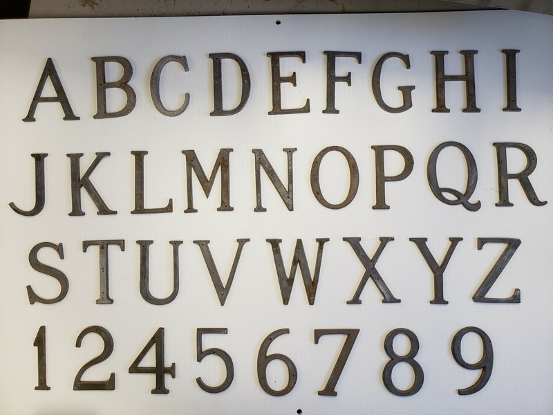 Metal Letters and Numbers 2 3/4 inch long Roman Font price per letter*