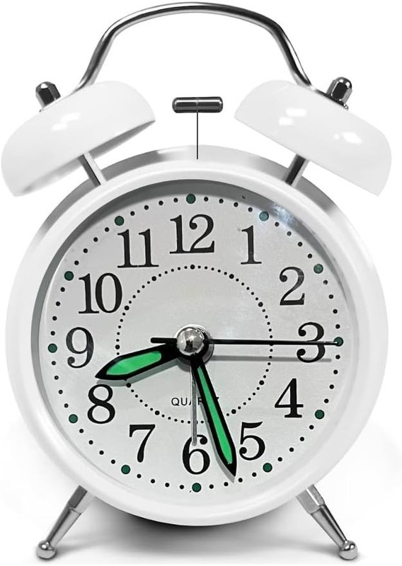 3” Twin Bell Alarm Clock – Loud Alarm – Retro/Vintage/Old Fashion Look – Great