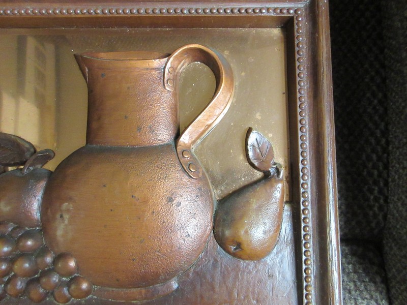 Vintage Coppercraft Guild 3D Copper Still Life Fruit & Pitcher Hanging Wall Art gallery