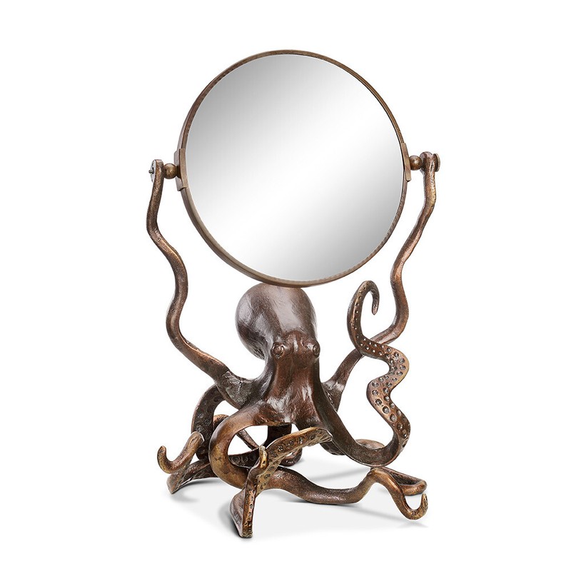 Octopus Swivel Mirror Vanity Table Mirror Coastal Ocean Beach ~ SPI Home 34237 gallery