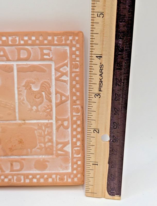 Red Clay Pottery Wall Decor "Homemade Bread Warm" Cottage Plaque 6.25" x 4.5 " gallery