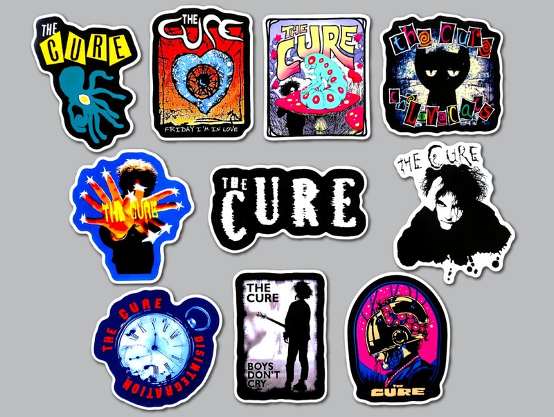 The Cure Vinyl Sticker Lot (10 Stickers) goth punk depeche mode joy division