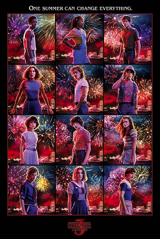Stranger Things: Season 3 – TV Show Poster / Print (12 Characters / Grid)