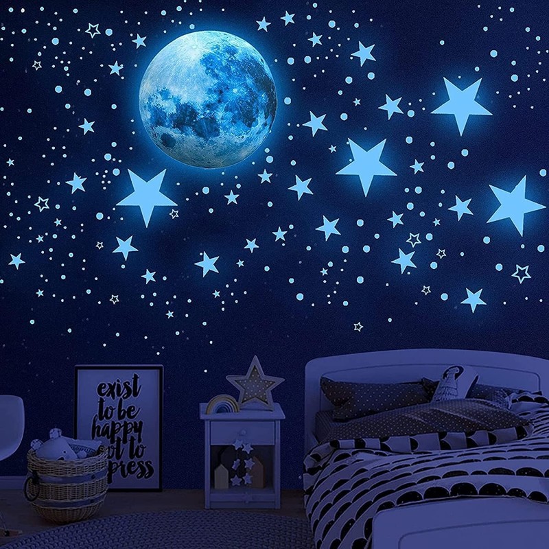 1078PCS Glow in the Dark Stars & Moon Stickers | Ceiling Wall Decals for Kids