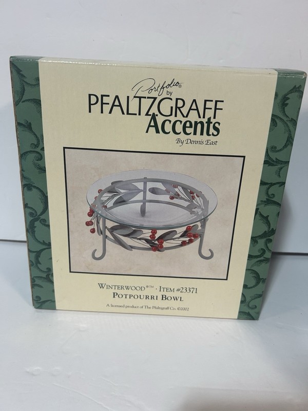 2002 Portfolio PFALTZGRAFF Accents Winterwood POTPOURRI BOWL ITEM #23371 NEW