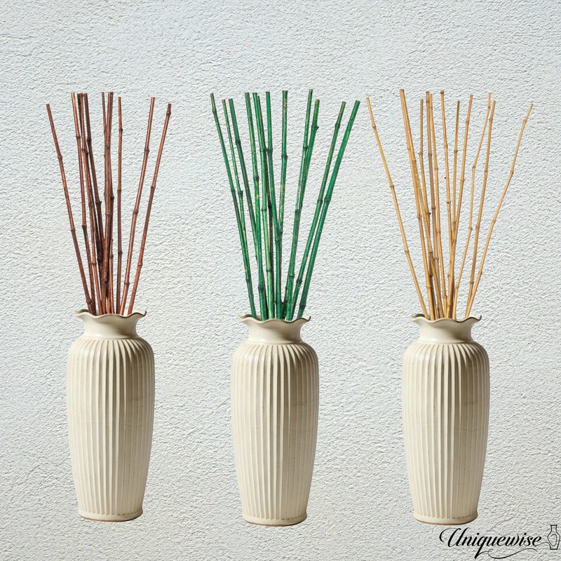 Uniquewise 43" Set of 12 Bamboo Stick Fillers Natural Decorative Stems for Vase gallery