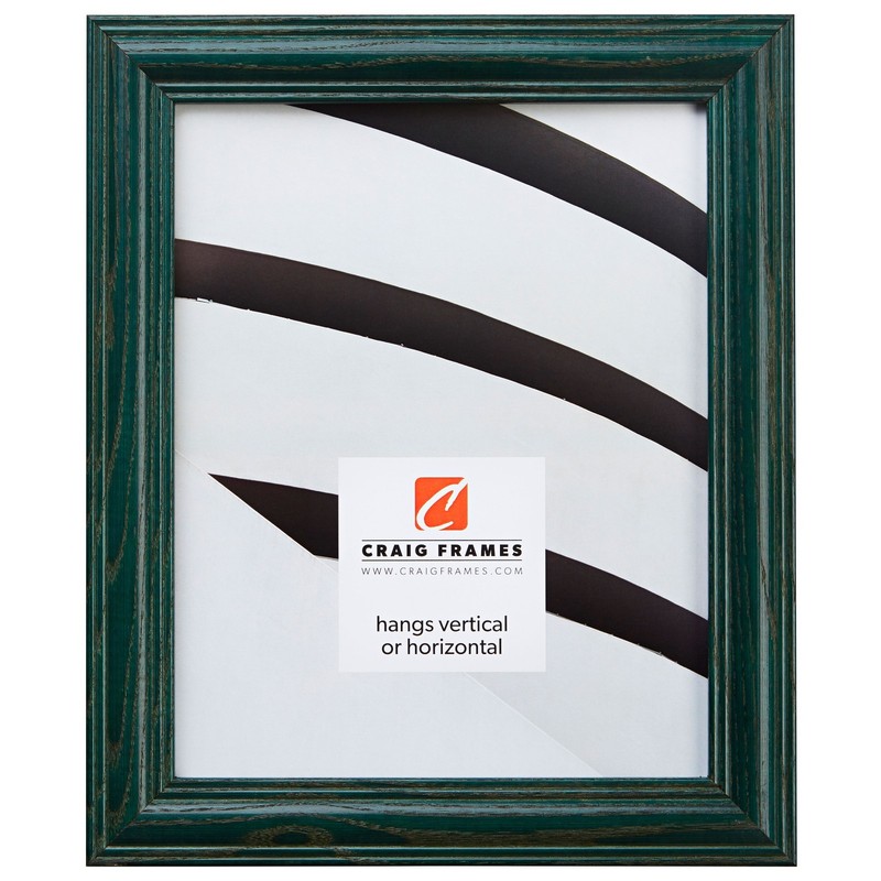 Craig Frames Wiltshire Ash 440, 1.25″ Hunter Green Solid Hardwood Picture Frame