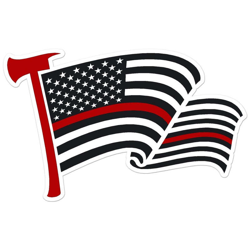 Firefighter USA Flag – Vinyl Decal Sticker – Car Window Laptop – ebn7793