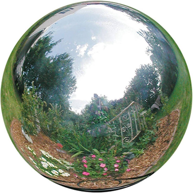 30 Cm/12 Inch Diameter Gazing Globe Mirror Ball,Silver Stainless Steel Polished