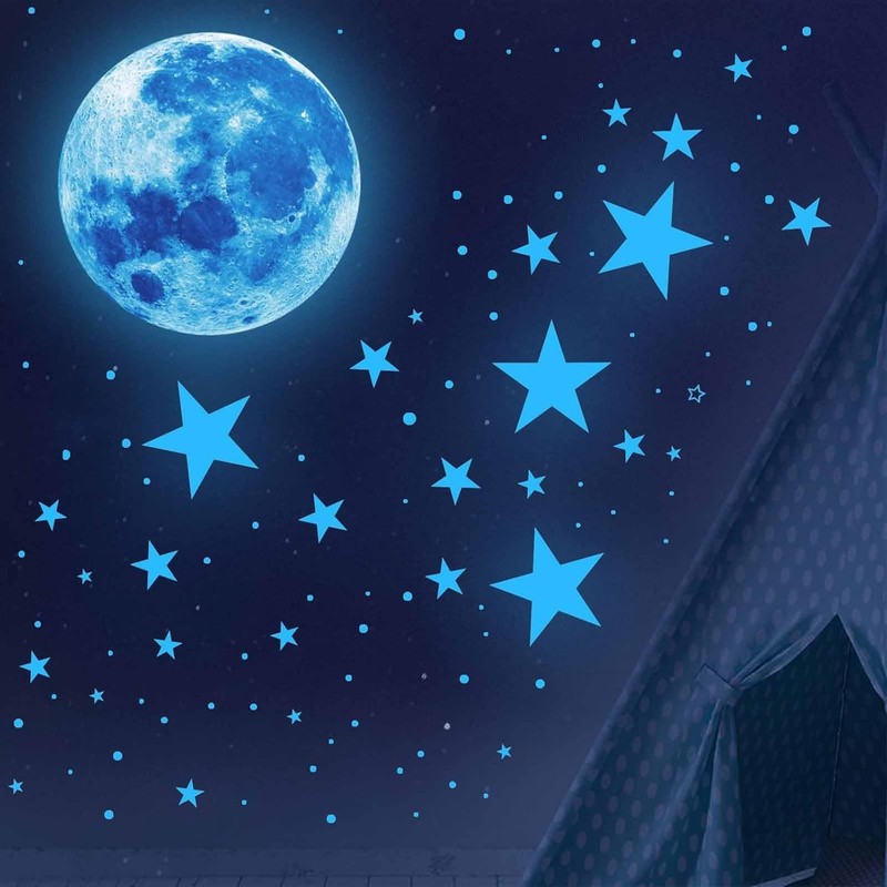 1078PCS Glow in the Dark Stars & Moon Stickers | Ceiling Wall Decals for Kids gallery