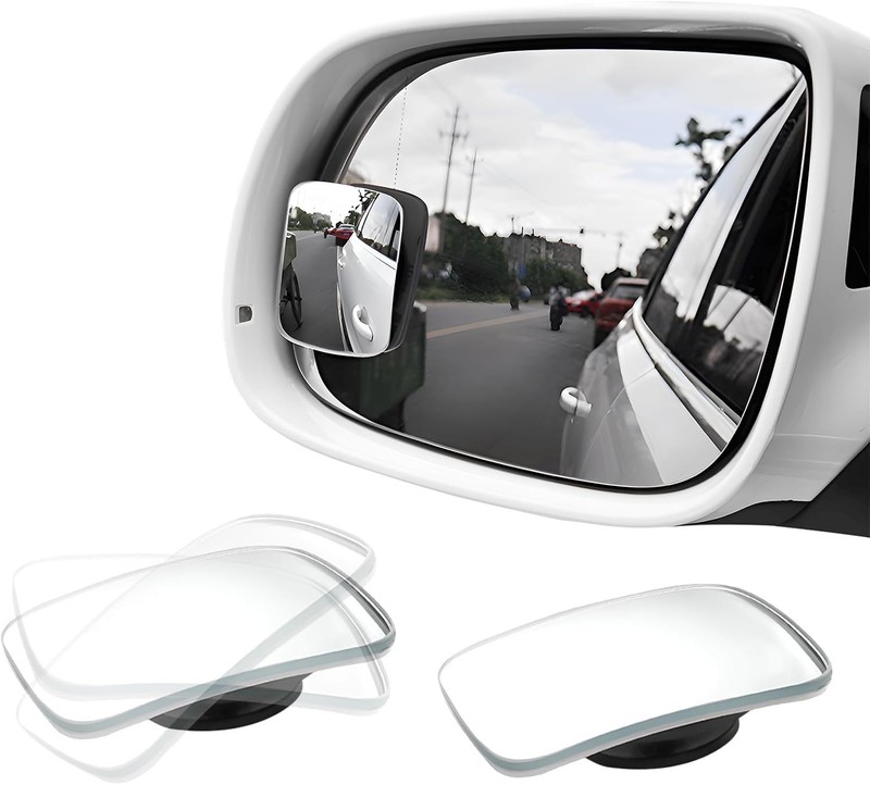 2 PCS Blind Spot Mirrors, Rectangular Shaped Wide Angle Blindspot Mirror with