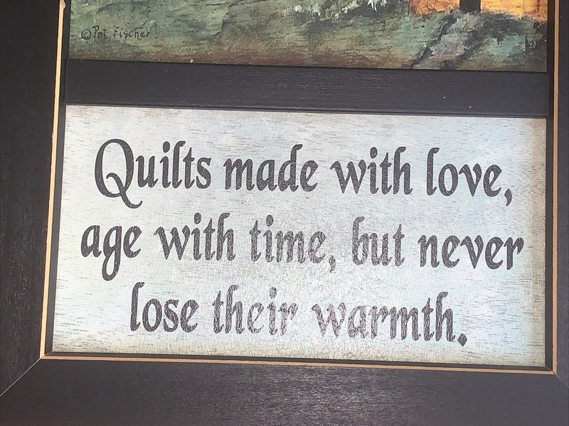 TrendyDecor4U "Quilts Made With Love" By Pat Frisher Framed ready to Hang Black gallery