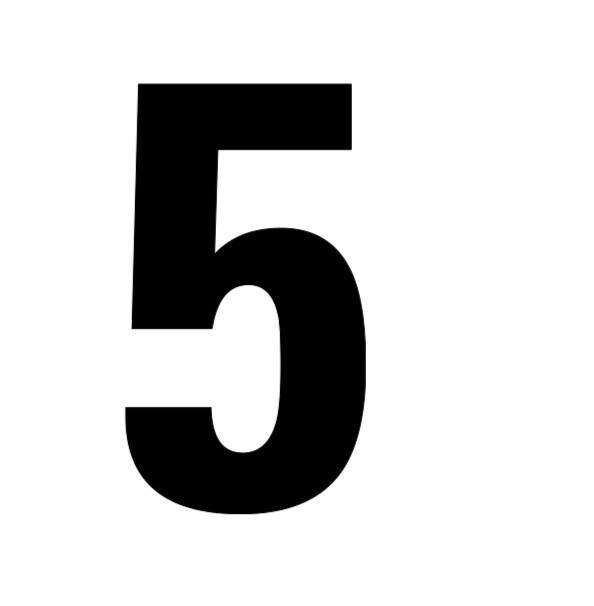 Choice BIG 5" Street Address Mailbox House Home Number Sticker Decals gallery
