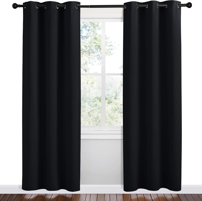 Bathroom Blackout Thermal Curtains and Drapes, 2 Panels, 42 inches Wide by 78 gallery