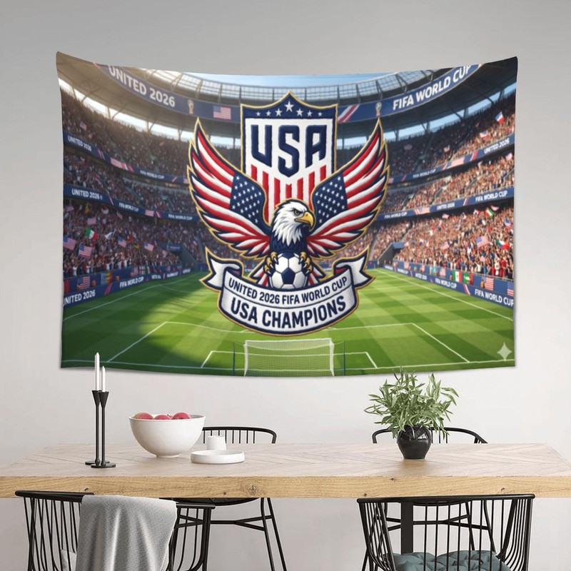Patriotic USA Bald Eagle Tapestry 60x40in Sports Room Wall Decor