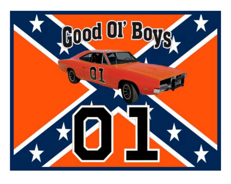 BBQ – (Hazzard) Good Ol’ Boys – 4×6 Vinyl Decal Car Window Cooler Cart Trailer