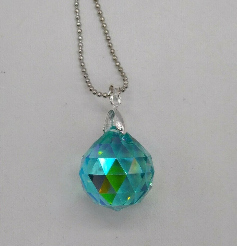 Swarovski Crystal Antique Green AB 20mm Ball 8550 Prism/ Suncatcher; Logo Etched