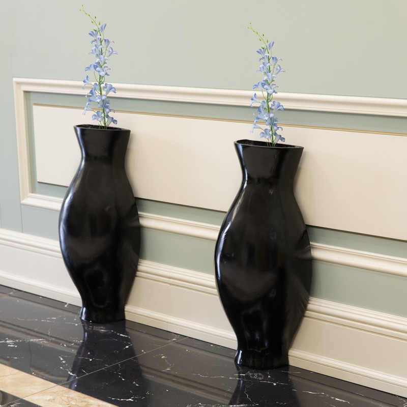New Uniquewise , Sleek Split Vase, Modern Floor Vase, Decorative Gift, 24.5 Inch gallery