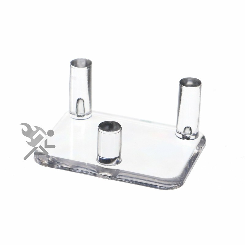 Mineral Geode Fossil Display Stands, 2-inch Acrylic Three Peg Holders, 12 Pack