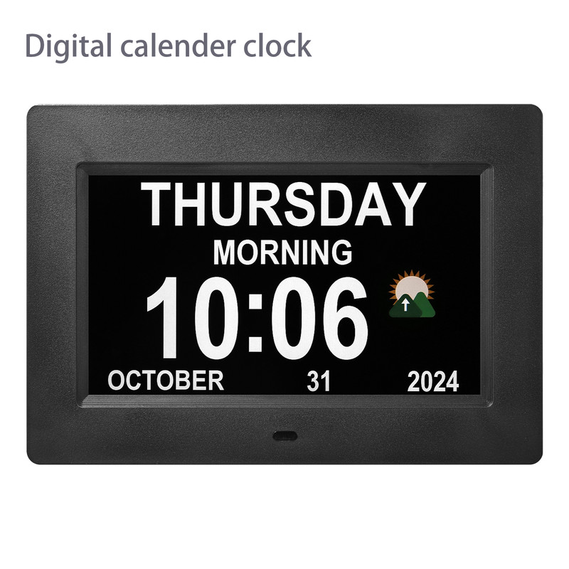 Dementia clock with time,12 sets of alarms paired with 20 usage scenarios