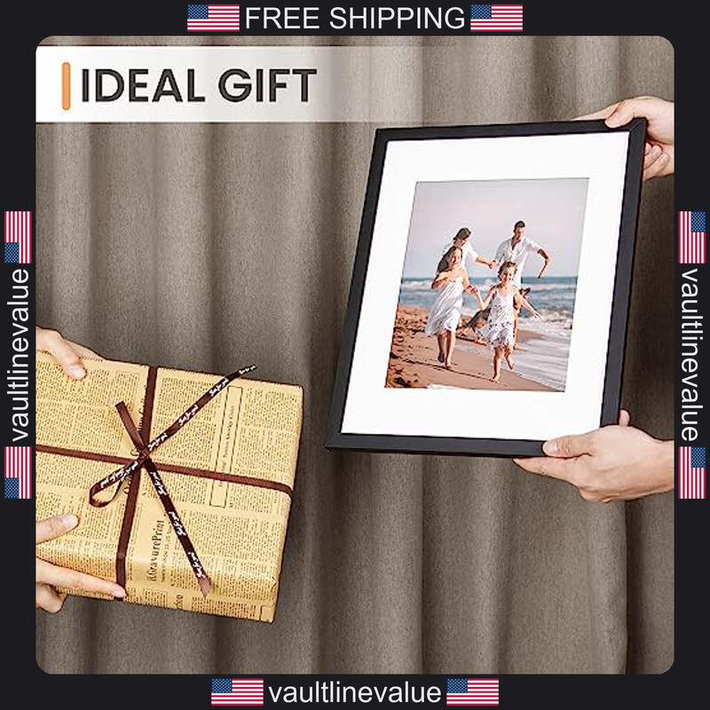 upsimples 11x14 Picture Frame, Display Pictures 8x10 with Mat or 11x14 Without gallery