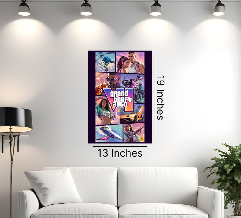 GTA 6 Poster Grand Theft Auto VI 13x19 Wall Art Gaming Decor P3 gallery
