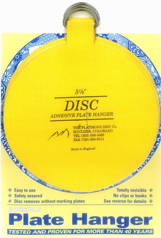 Original Invisible Disc Adhesive Plate Hangers Set of 4×5.5″
