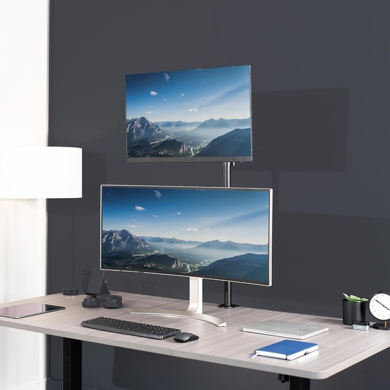 Extra Tall Single Monitor Desk Mount, 39 inch Pole VESA Stand for 13 to 32 inch gallery