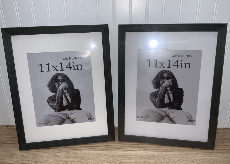 VCK 11×14 Black Oak Picture Frames 2pk 8×10 Mat