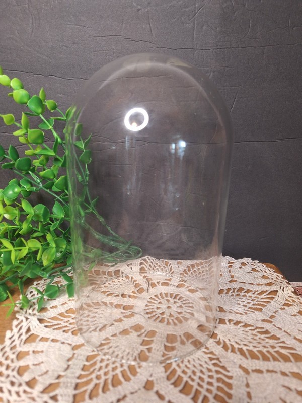 Vintg.Large Clear Glass Cloche, Glass Dome, Cottage core, Grandma core,…
