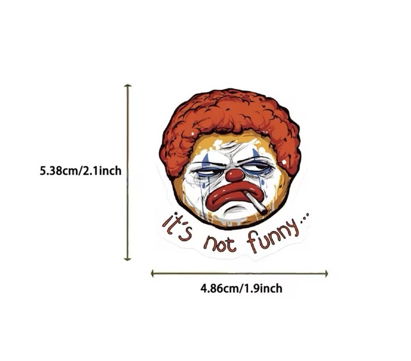 Clown Scary Style Stickers 50pk Mixed Matte Clown Horror Stickers FREE SHIPPING gallery