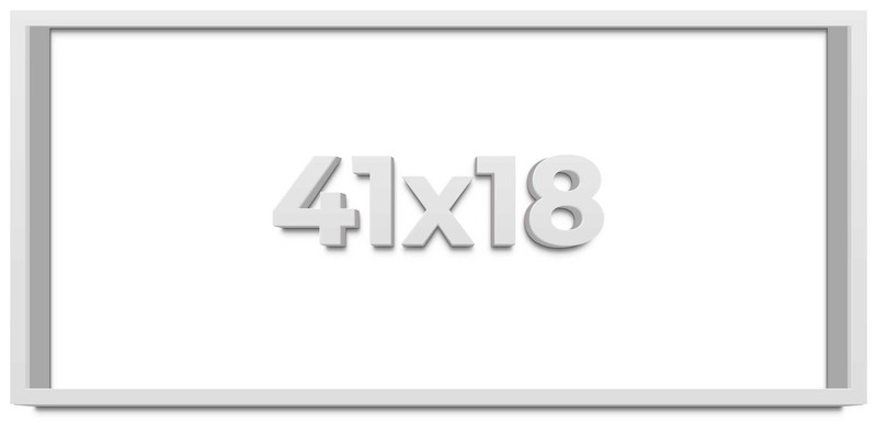 41×18 Shadow Box Frame White | 1 Inches Deep Real Wood Contemporary Shadowbox Di