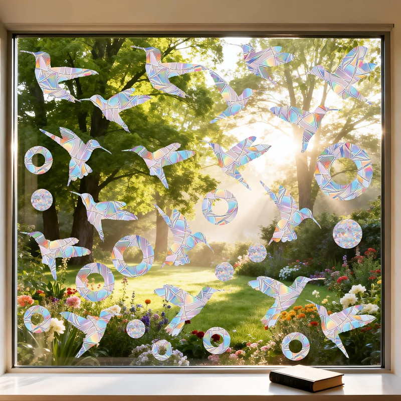 72 Pcs Window Decals to Prevent Bird Strikes - Anti-Collision Window Stickers fo gallery