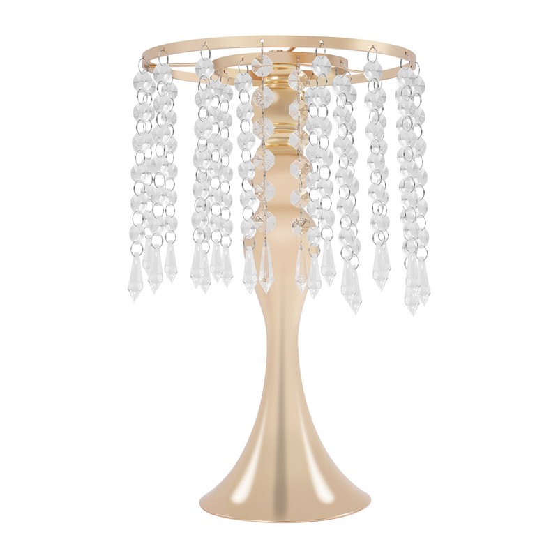 10* 13.77in High Flower Stands Crystal Flower Vase Flower Bouquets Dress Stand gallery