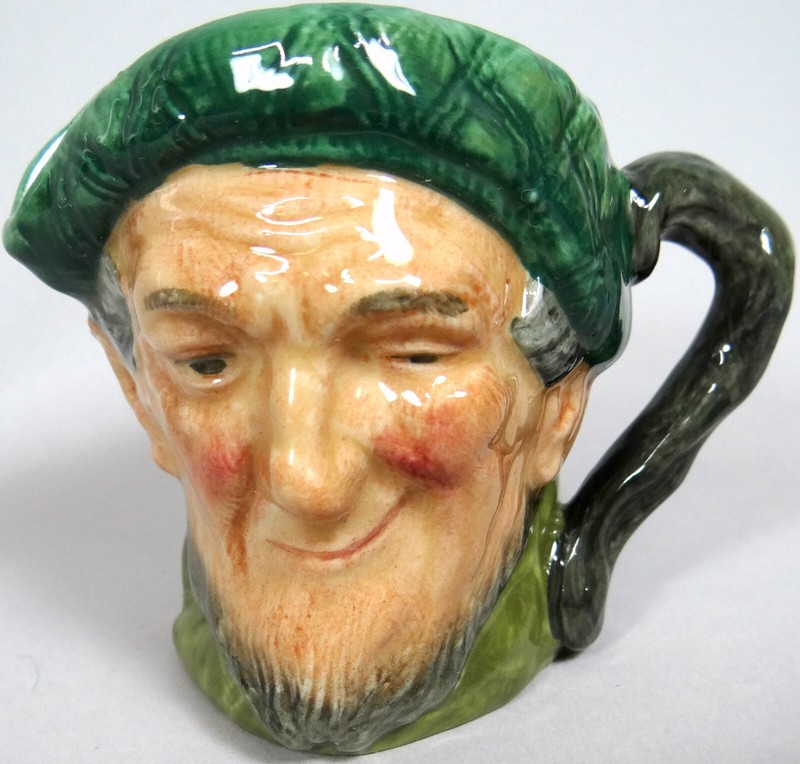 Vtg Royal Doulton Toby Mug Auld Mac Mini Cup Bang Went Saxpence 3in No Damage