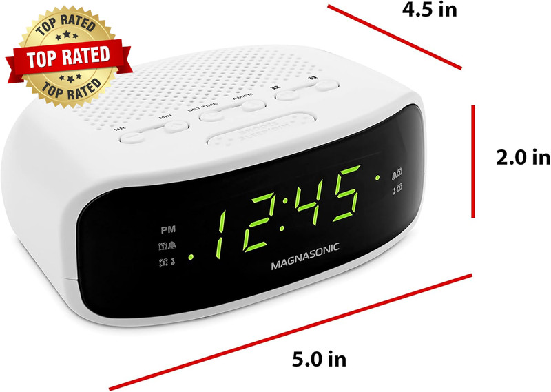 Digital AM/FM Clock Radio with Battery Backup, Dual Alarm, Sleep & Snooze Functi gallery