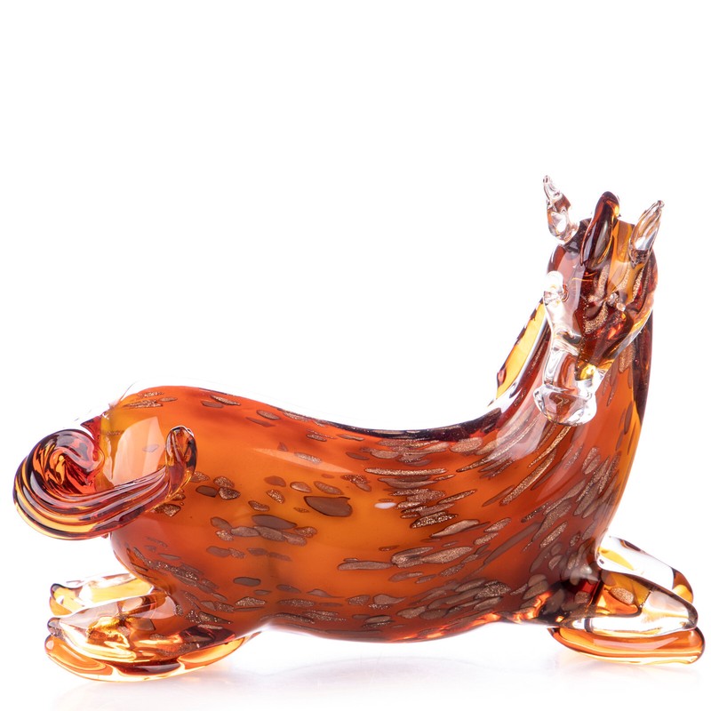 Horse XL Crystal Glass Sculpture Figure Murano Style - 2 kg, 18x25x9 cm gallery