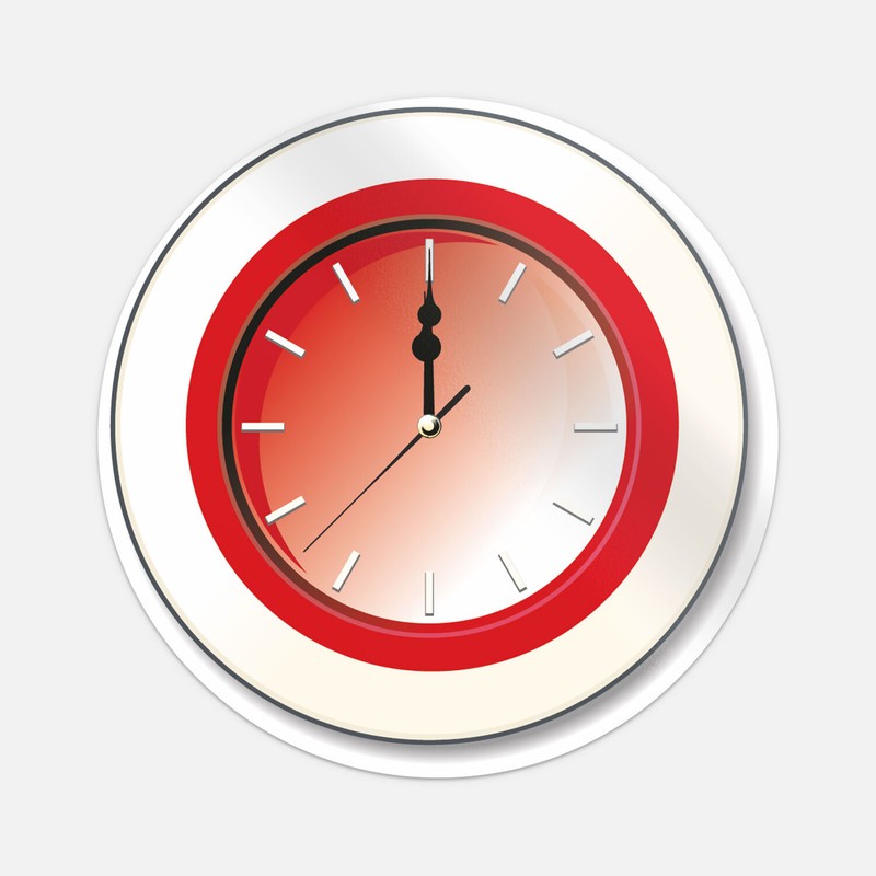 Japan Clock With National Flag Car Bumper Sticker Decal