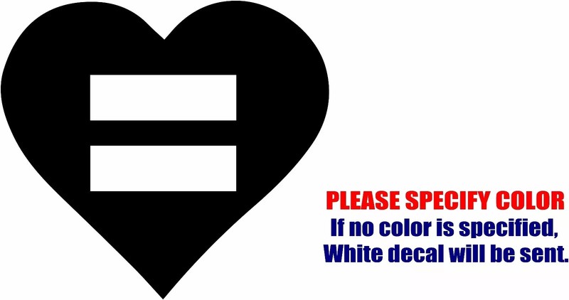 Equality Symbol #3 Vinyl Decal Sticker Car Truck window Bumper Various Sizes