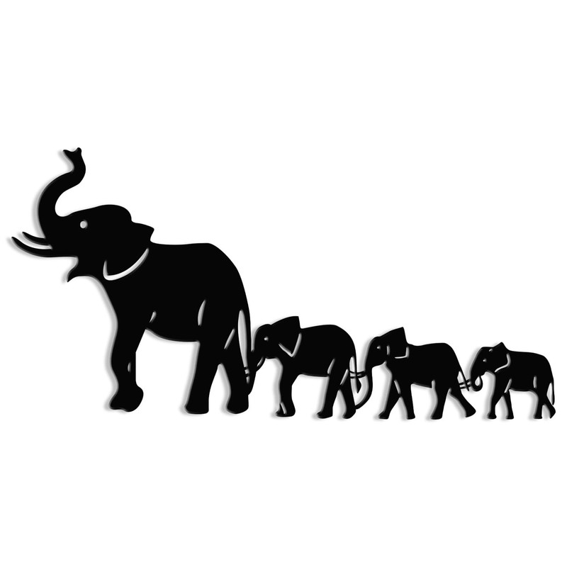 Geometric Elephant Metal Wall Art, Wildlife Lover Gift Wall Hangings Elephant... gallery