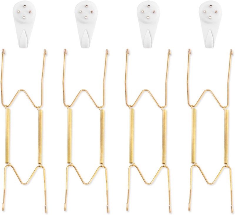 4 Pack Plate Hangers for the Wall, Suitable for 9-11 Inch Art Plate, Stainless S